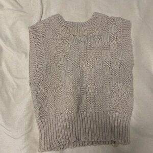 Cotton Emporium Cream Knit Sweater Vest